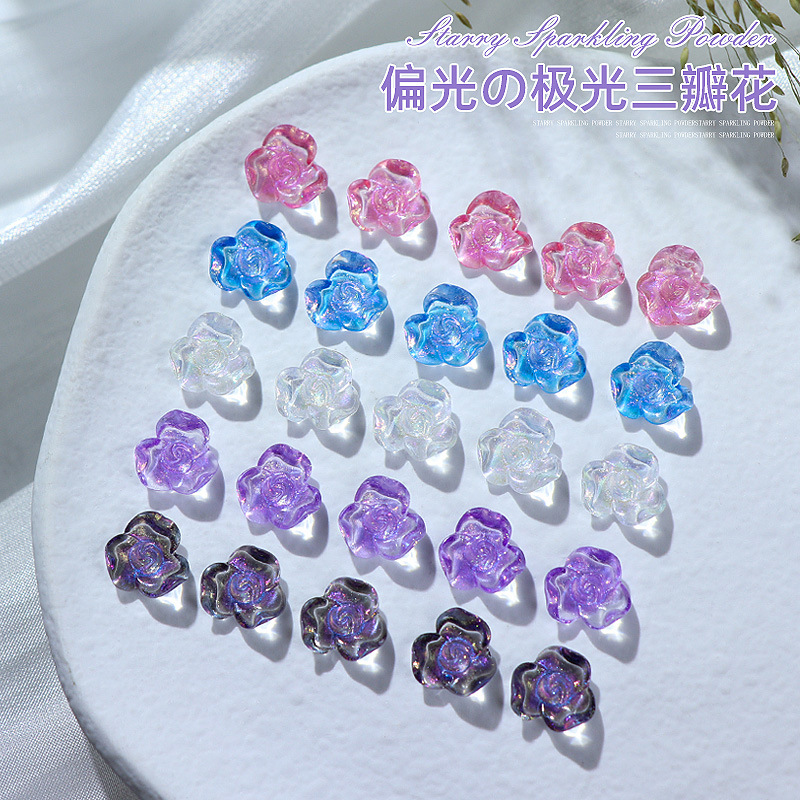 Resin Glitter Pack - 50 Stück/Packung 10x10mm Nagelkunst Feiner Glitzer