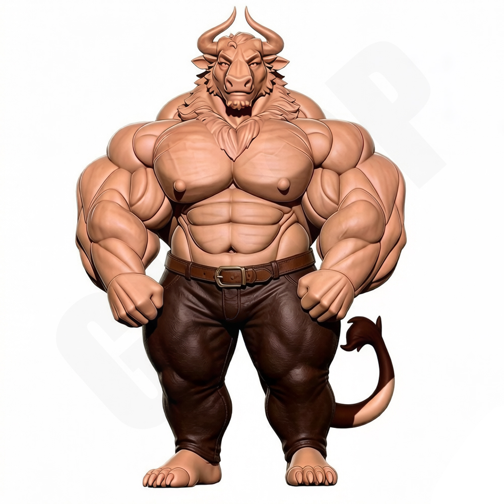 Resin Craft Ideas - Hunky Fitness Muscle Bull, Maßstab 1:24,