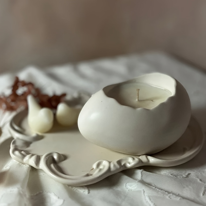 Resin Craft Ideas - Harz-Silikonform, 1 Stück ovale Gipsform, DIY-Eierschalen-Aufbewahrungsbox-Form,