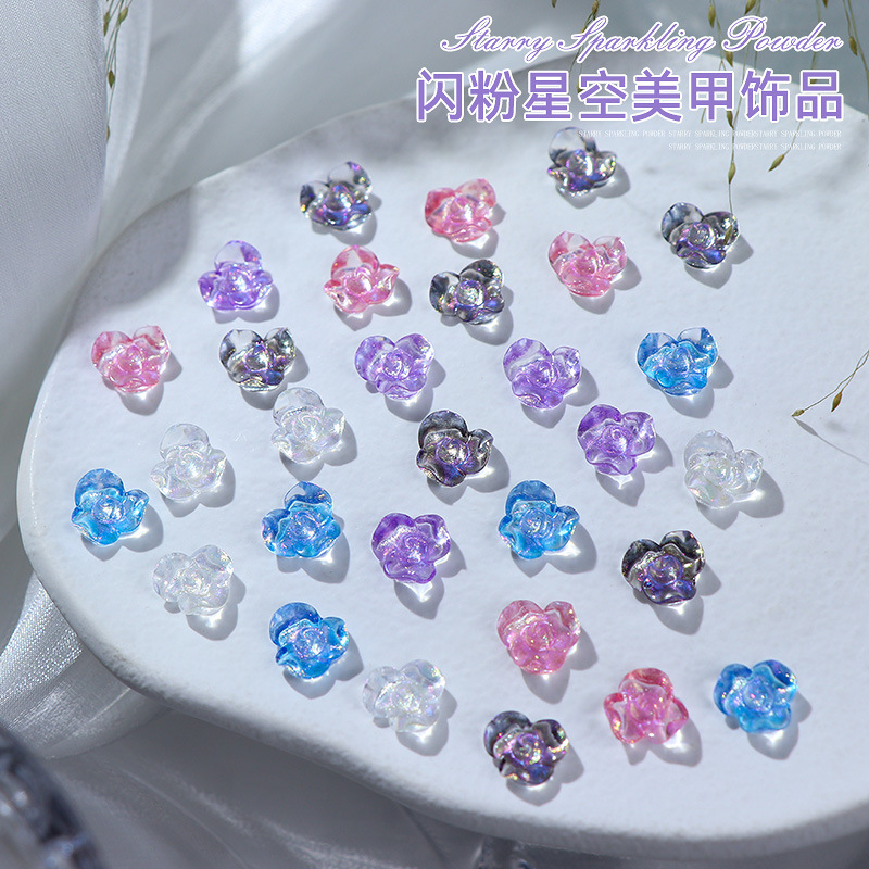 50 Stück/Packung 10x10mm Nagel – Resin Glitter Pack Bewertung und Preis